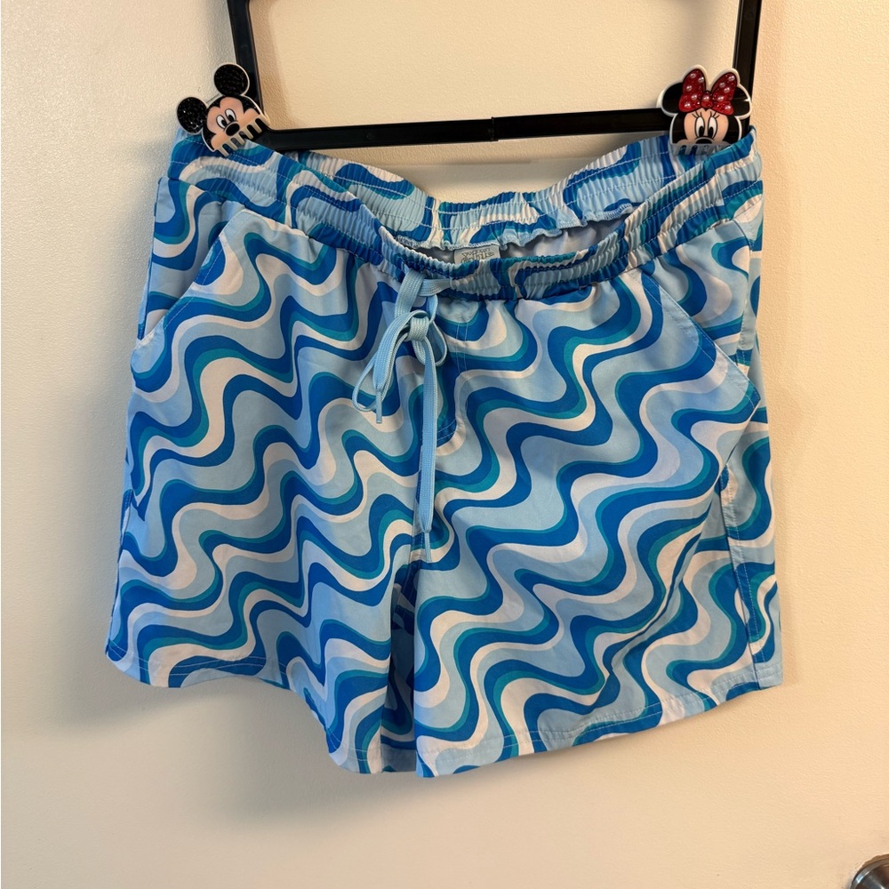 Wild Fable Blue Wave Pattern Athletic Shorts